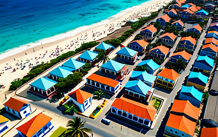 카보베르데 주택 구매 방법 - **
A vibrant aerial view of Santa Maria, Sal Island, Cape Verde. Showcases colorful buildings, prist...
