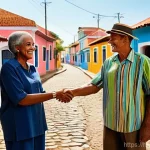 카보베르데 생활 속 금기사항 - **Prompt 1: Warm Cape Verdean Welcome**
    "A vibrant outdoor scene in a charming Cape Verdean vill...