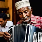 카보베르데 푸나나 음악 역사 - **Prompt 1: "A soulful traditional Funaná performance in a rustic Cape Verdean cafe.** An elderly, c...